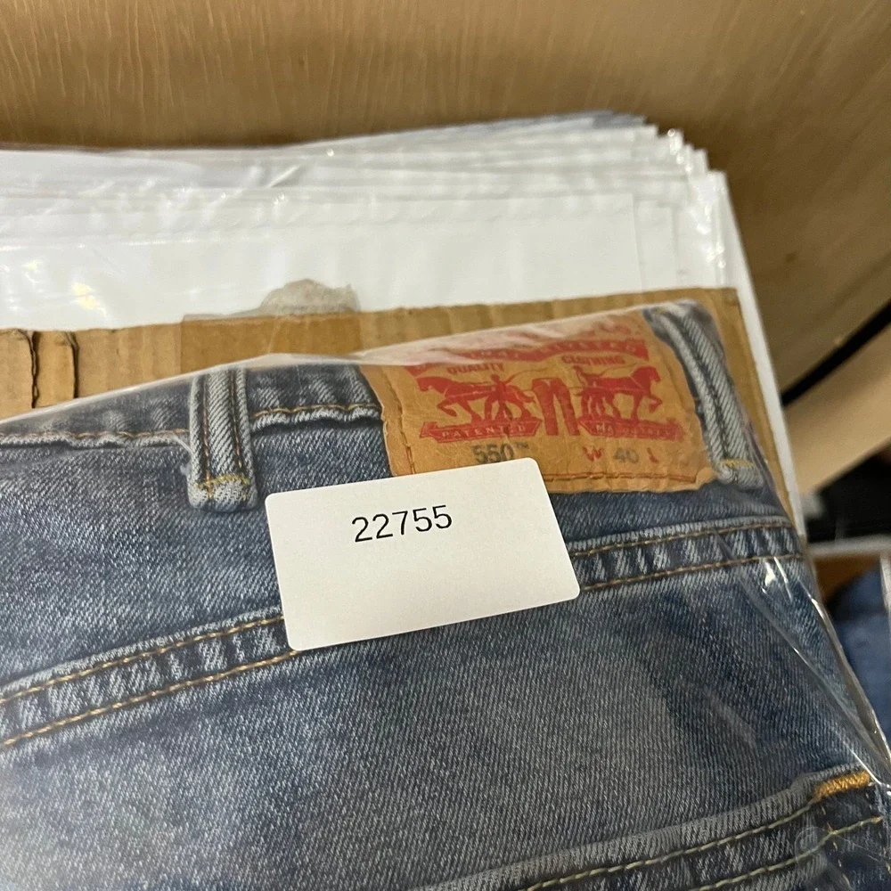 Levis 550 Jeans Mens Size 40x30 Blue Relaxed Fit Straight Leg Classic Denim‎